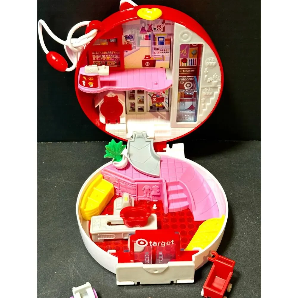 Polly Pocket Target Bullseye Adventure Exclusive Playset Doll 15 Pcs Plastic - Picture 2 of 7